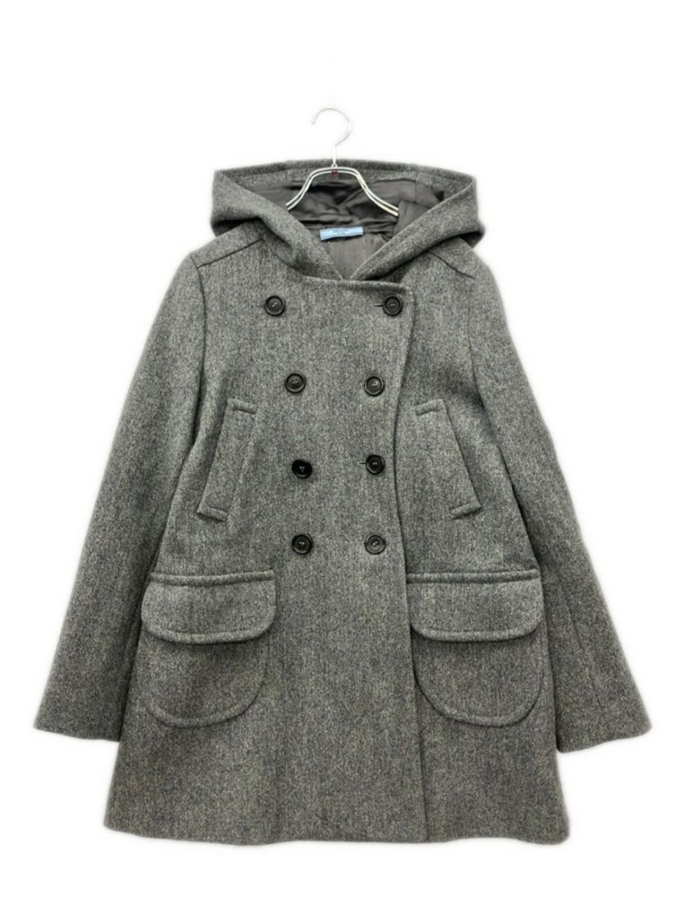 Prada Wool Hooded Pee Coat 42